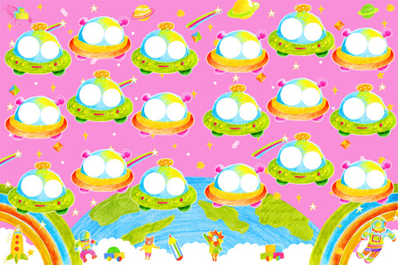 卒園/卒業アルバム背景イラスト